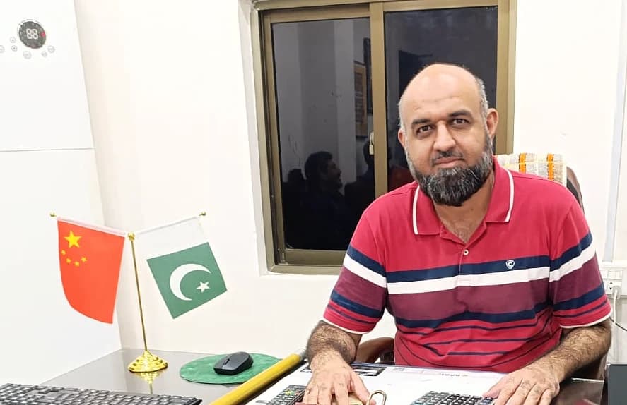 Humayun at his desk.